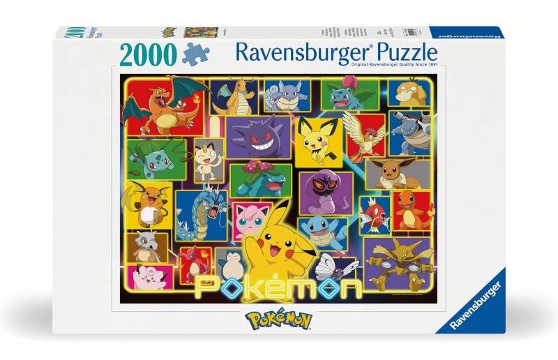 Ravensburger - Puzzle 2000 Teile - Leuchtende Pokémon