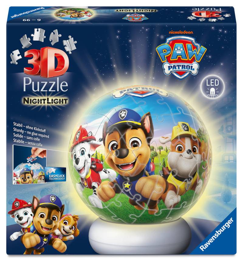 Ravensburger - Puzzle-Ball Nachtlicht Paw Pa