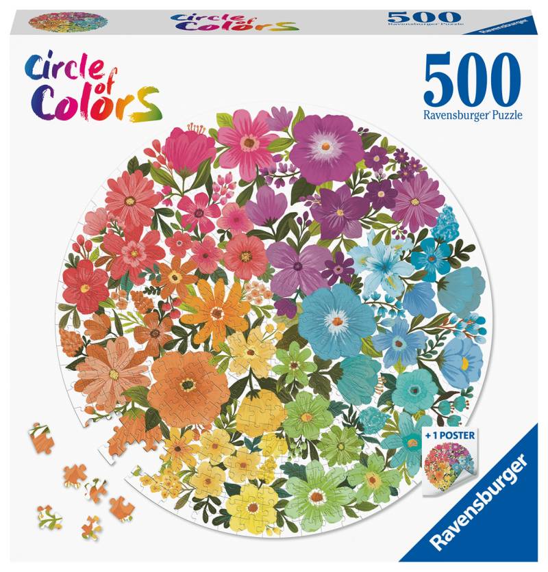 Ravensburger - Puzzle Circle of colors Flowers 500 Teile