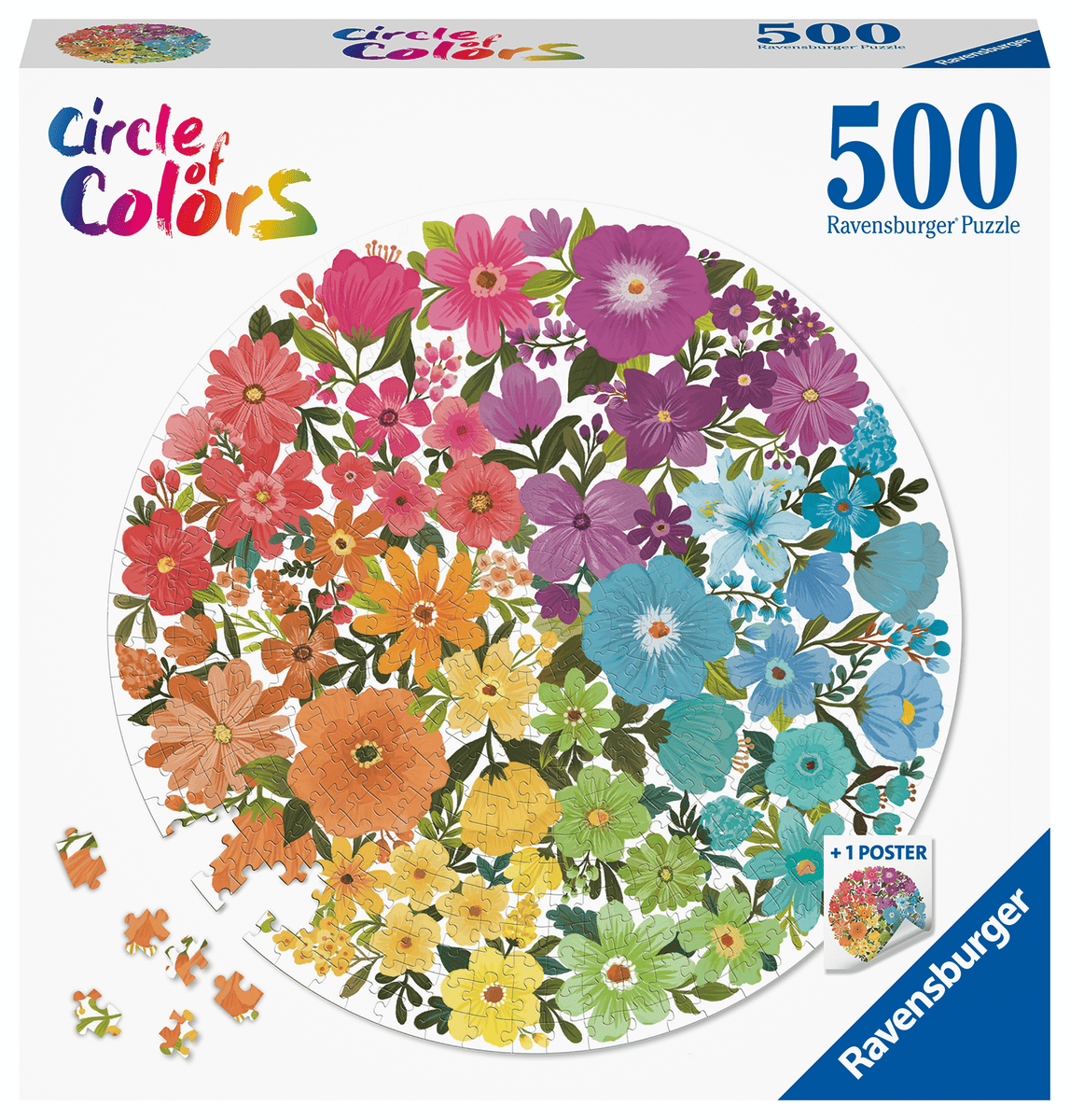 Ravensburger - Puzzle Circle of colors Flowers 500 Teile