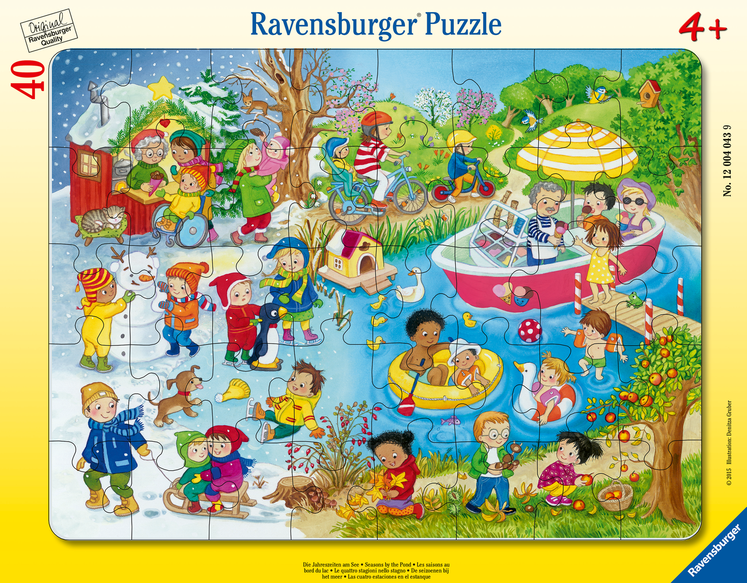 Ravensburger - Puzzle Die Jahreszeiten am See 40 Teile