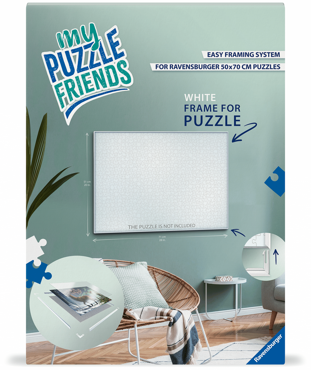 Ravensburger - Puzzle-Rahmen weiß 1000 Teile, Format 70 x 50 cmPuzzlezubehör