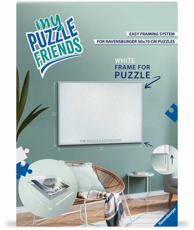 Ravensburger - Puzzle-Rahmen weiß 1000 Teile, Format 70 x 50 cmPuzzlezubehör