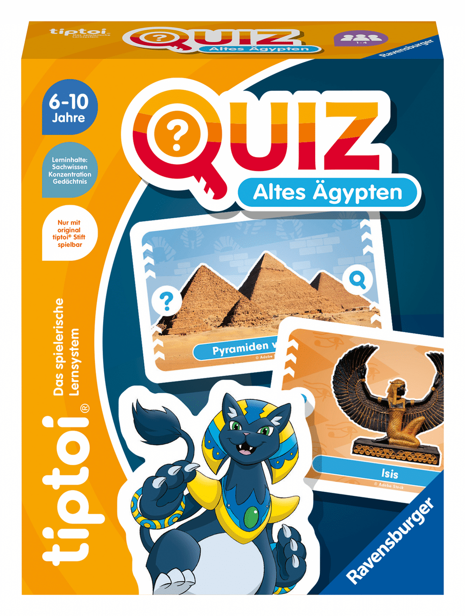 Ravensburger - Quiz Altes Ägypten - Lernspiel ab 6 Jahren