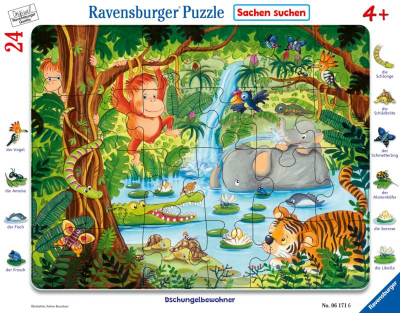 Ravensburger - Rahmenpuzzle Dschungelbewohner 24 Teile Ravensburger - Rahmenpuzzle Dschungelbewohner 24 Teile