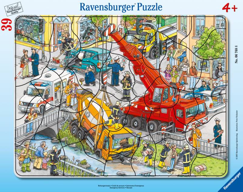 Ravensburger - Rahmenpuzzle Rettungseinsatz 39 Teile