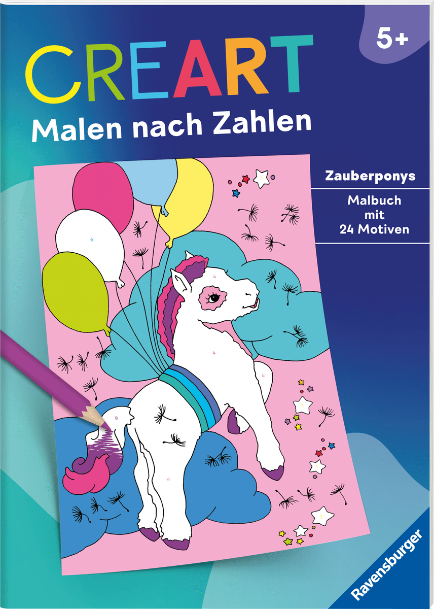 Ravensburger - Ravensburger CreArt Malen nach Zahlen ab 5: Zauberponys, Mal