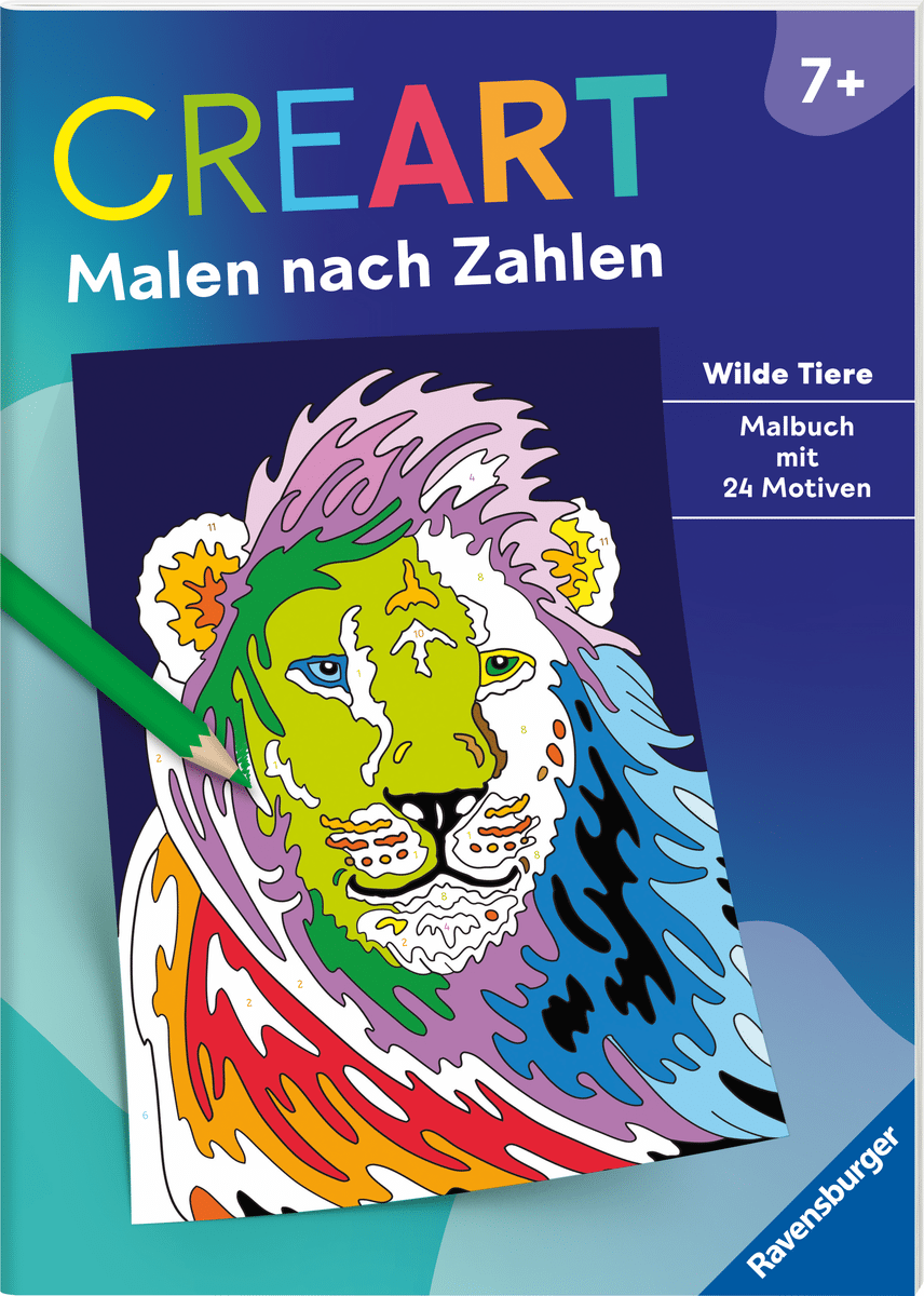 Ravensburger - Ravensburger CreArt Malen nach Zahlen ab 7: Wilde Tiere, Mal