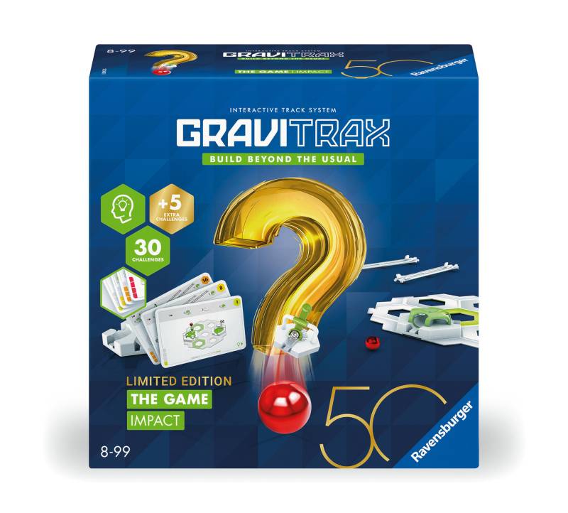 Ravensburger - Ravensburger GraviTrax The Game Impact 50 Jahre - Logikspiel für Kugelbahn Fans , Konstruktionsspielzeug für Kinder ab 8 Jahren Ravensburger - Ravensburger GraviTrax The Game Impact 50 Jahre - Logikspiel für Kugelbahn Fans , Konstruktionsspielzeug für Kinder ab 8 Jahren