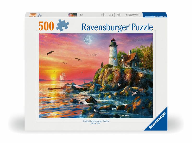 Ravensburger - Ravensburger Leuchtturm am Abend Puzzle 500 Teile