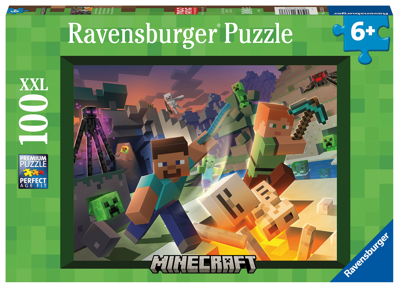 Ravensburger - Ravensburger - Minecraft Monster 100 Teile XXL Puzzle
