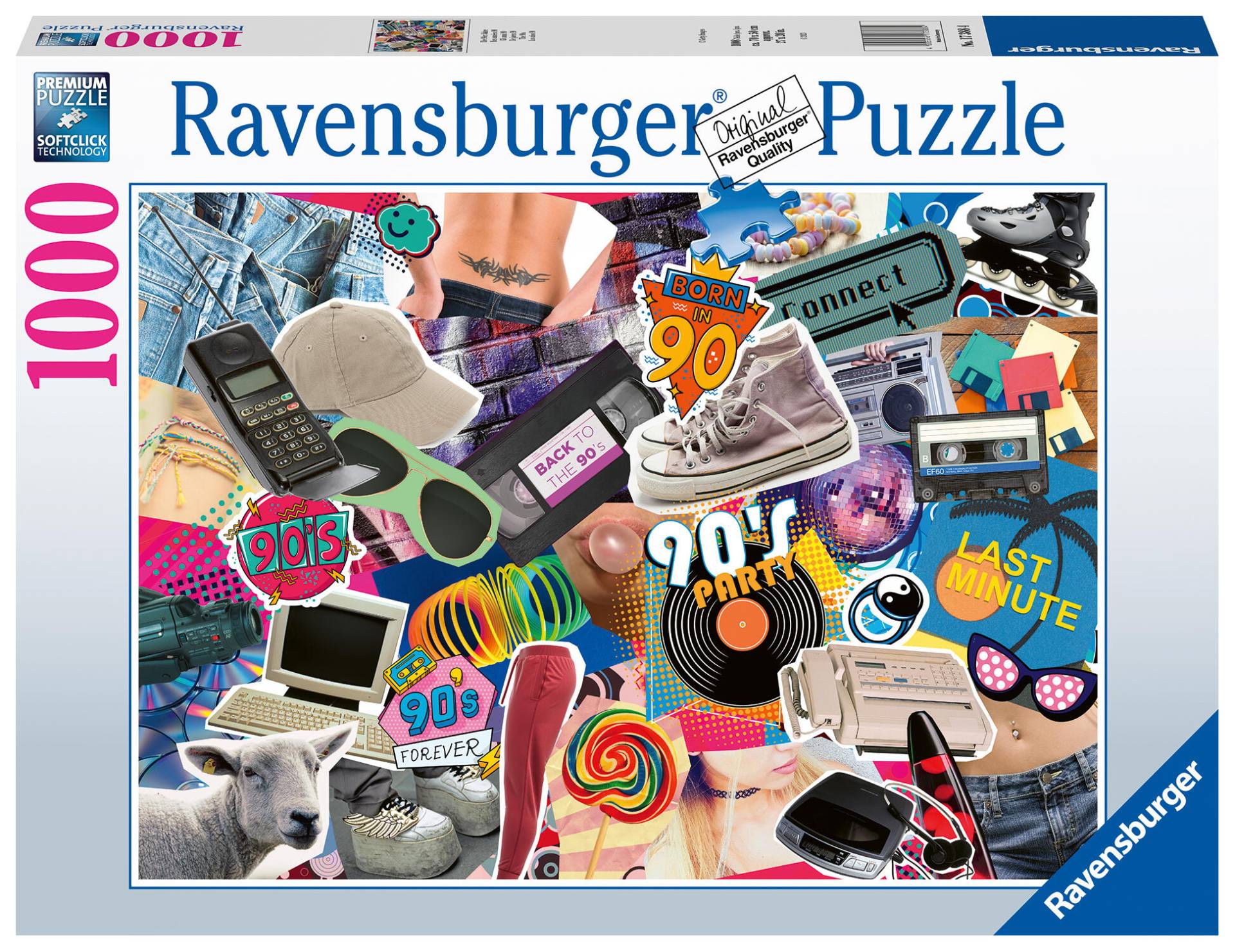 Ravensburger - Ravensburger Puzzle 17388 Die 90er Jahre - 1000 Teile Puzzle für Erwachsene und Kinder ab 14 Jahren
