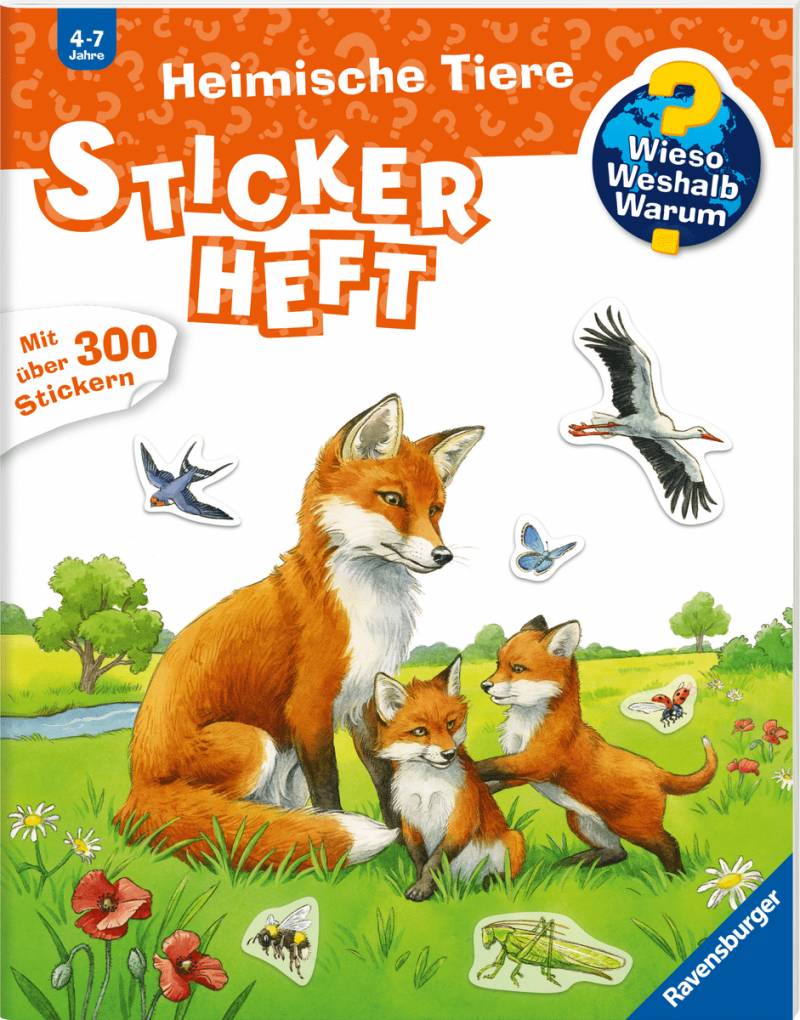 Ravensburger - Ravensburger Wieso? Weshalb? Warum? Stickerheft - Heimische Tiere Ravensburger - Ravensburger Wieso? Weshalb? Warum? Stickerheft - Heimische Tiere