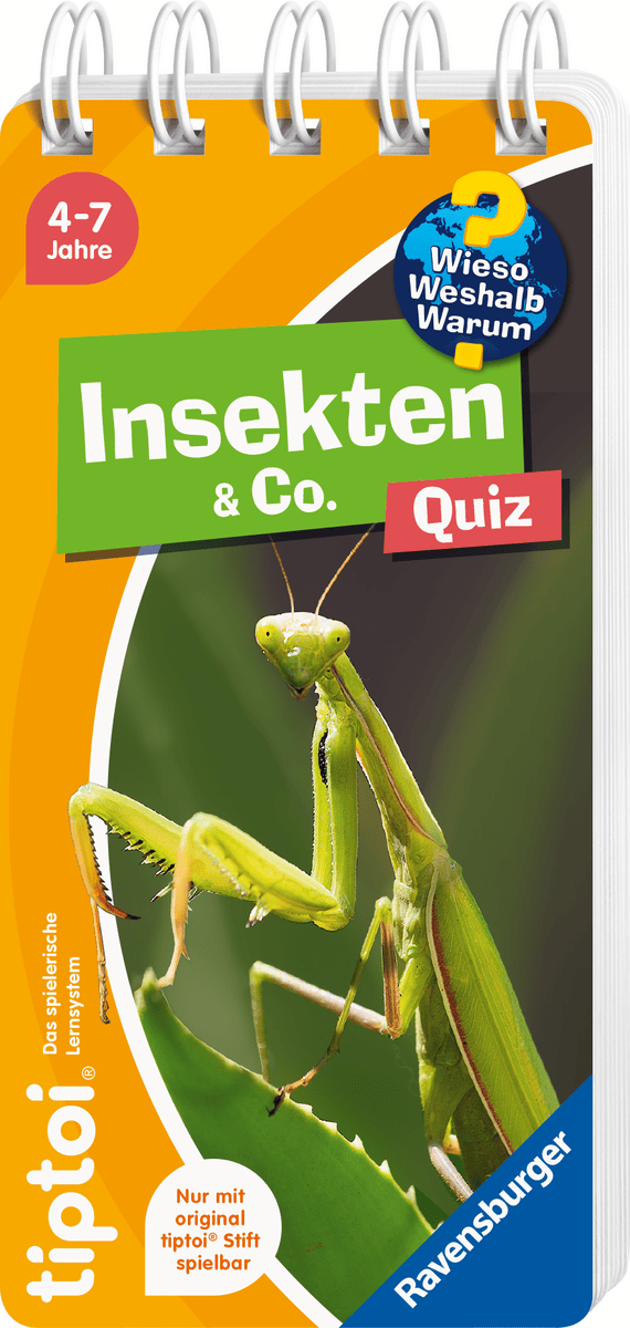 Ravensburger - Ravensburger tiptoi® Wieso? Weshalb? Warum? Quiz Insekten – Lernspiel