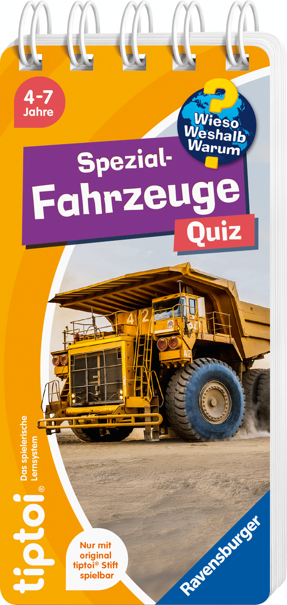 Ravensburger - Ravensburger tiptoi® Wieso? Weshalb? Warum? Quiz Spezialfahrz – Lernspiel