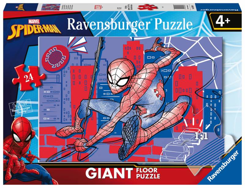 Ravensburger - Ravensburger Kinderpuzzle 03088 - Der Superheld Spiderman - Bodenpuzzle mit 24 großen Puzzleteilen, für kleine Spiderman-Fans ab 3