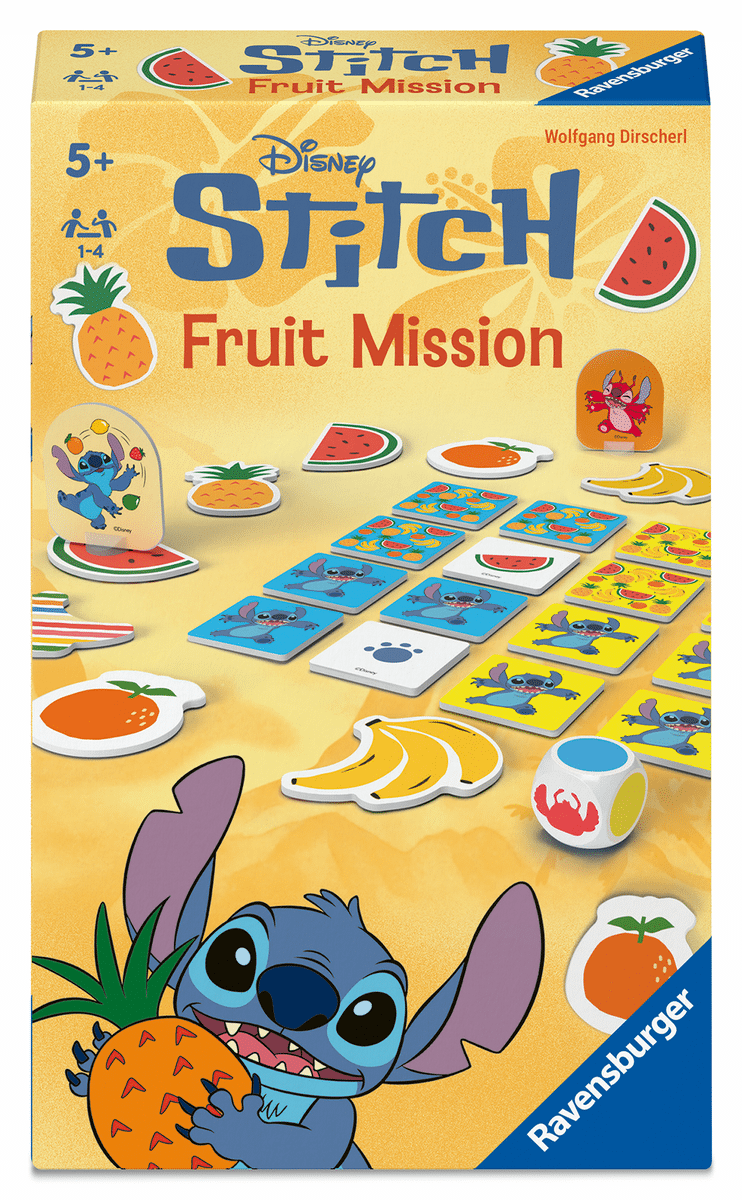 Ravensburger - Disney Stitch Fruit Mission - Reisespiel ab 5 Jahre