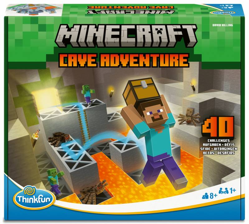 Ravensburger - ThinkFun Minecraft Cave Adventure - Das spannende Logikspiel aus der Welt von Minecraft - ab 8 Jahren