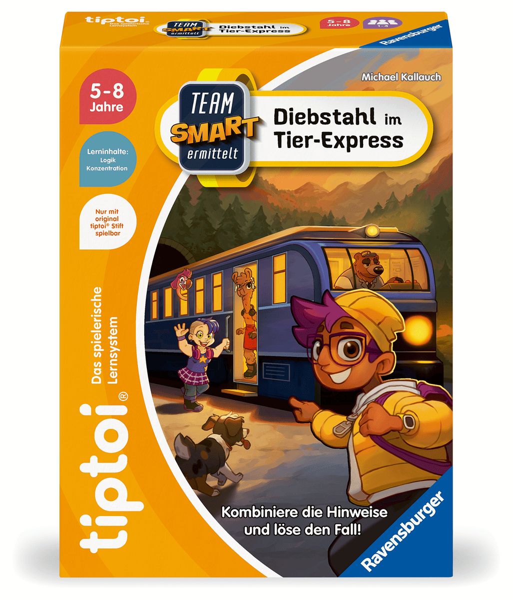Ravensburger - Tiptoi-Logikspiel Team SMART - Diebstahl im Tier-Express