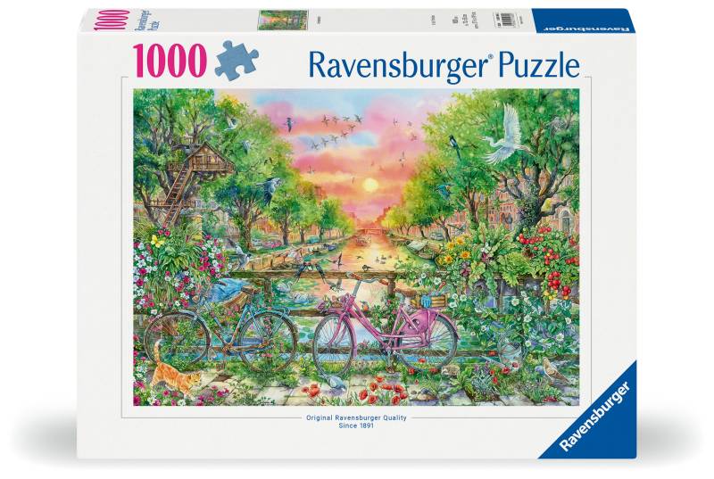 Ravensburger - Verträumte Fahrräder in Amsterdam Puzzle 1000 Teile