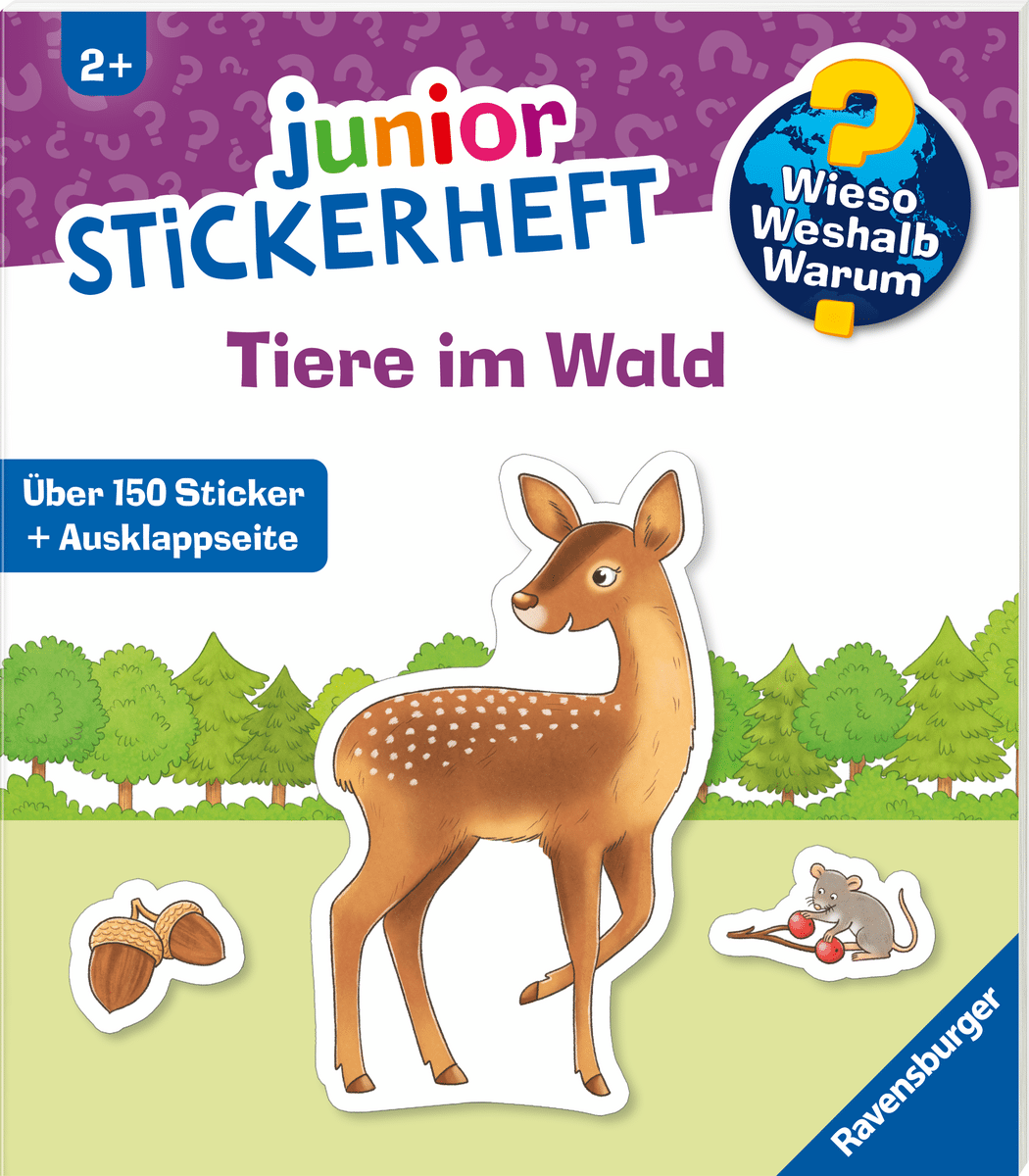 Ravensburger - Wieso? Weshalb? Warum? junior Stickerheft - Tiere im Wald
