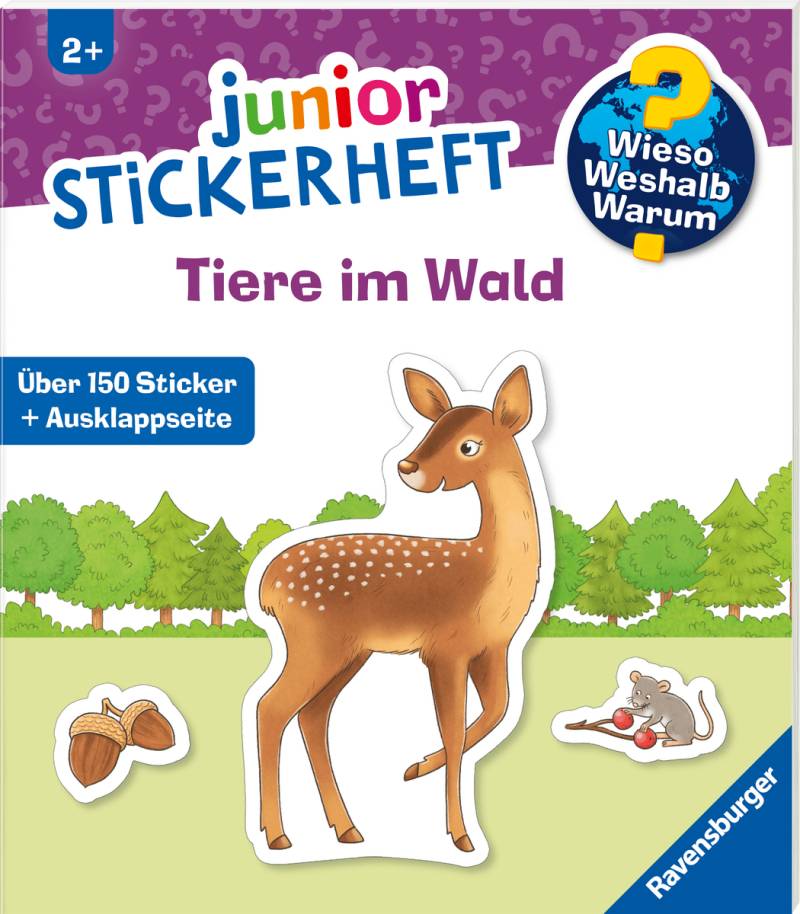 Ravensburger - Wieso? Weshalb? Warum? junior Stickerheft - Tiere im Wald