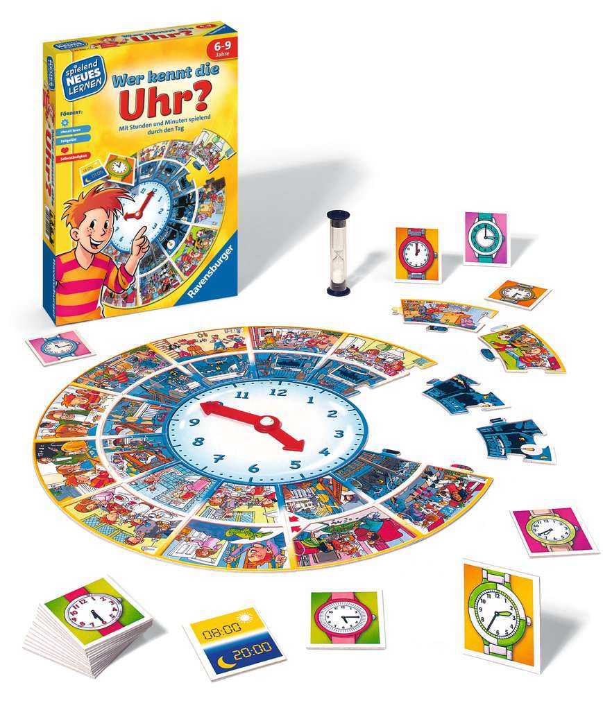 Ravensburger - Wer kennt die Uhr? Lernspiel Gesellschaftsspiel