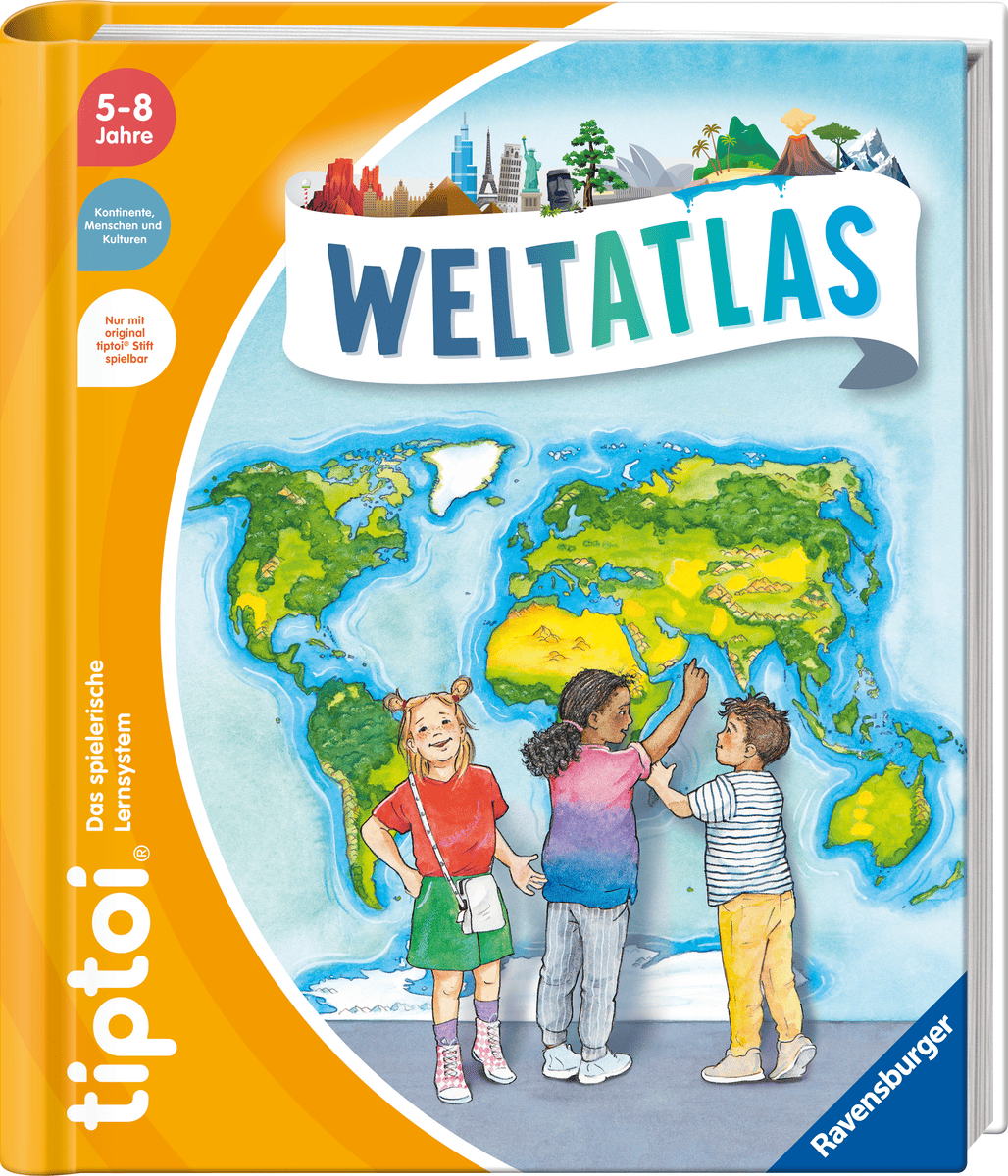 Ravensburger - Ravensburger tiptoi® Weltatlas - H24 – Lernspiel