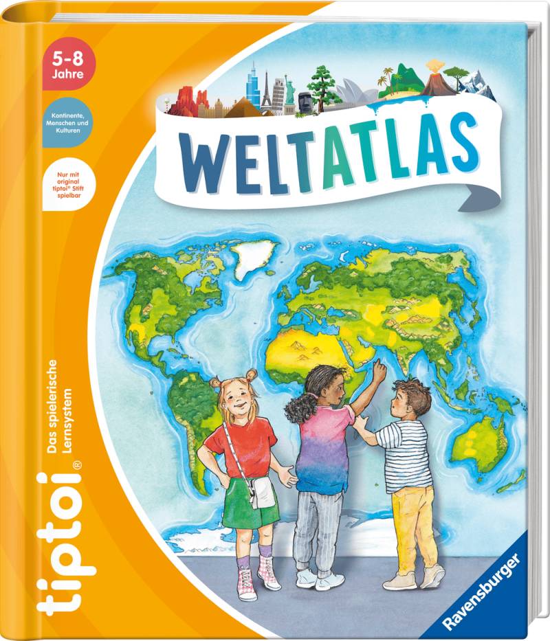 Ravensburger - Ravensburger tiptoi® Weltatlas - H24 – Lernspiel
