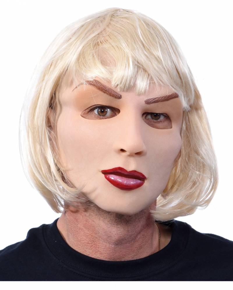 Realistische Frauenmaske mit Kurzhaar