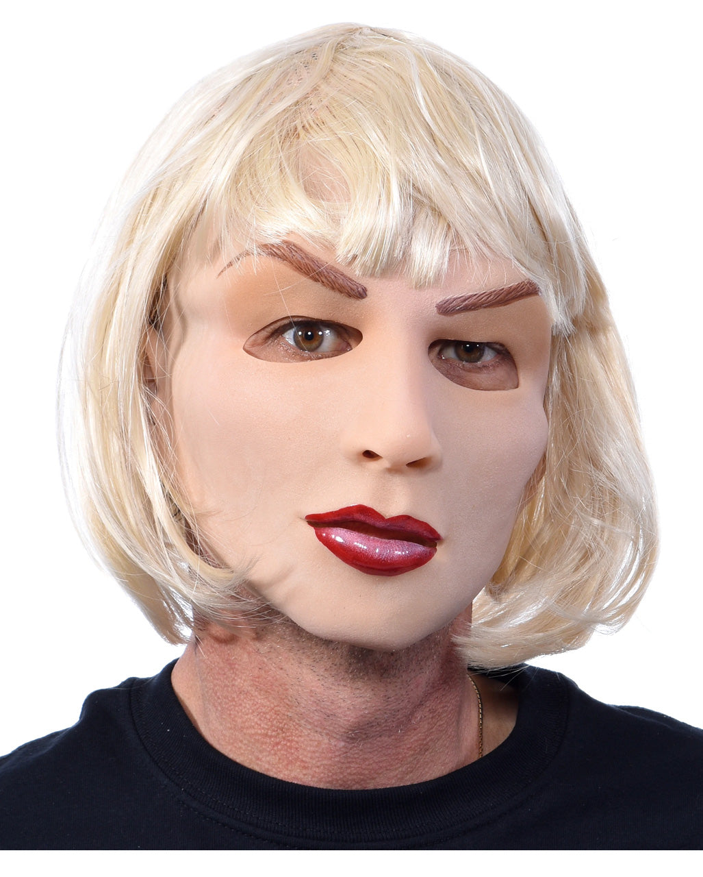 Realistische Frauenmaske mit Kurzhaar