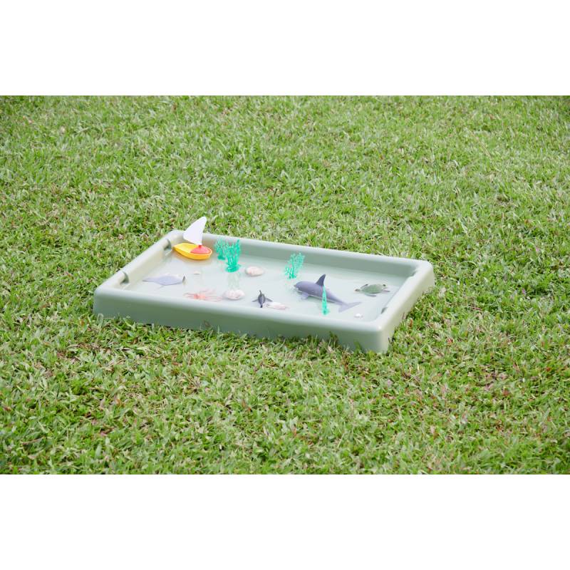 Rechteckiges Spielbrett salbeifarbig 5er Set Rechteckiges Spielbrett salbeifarbig 5er Set