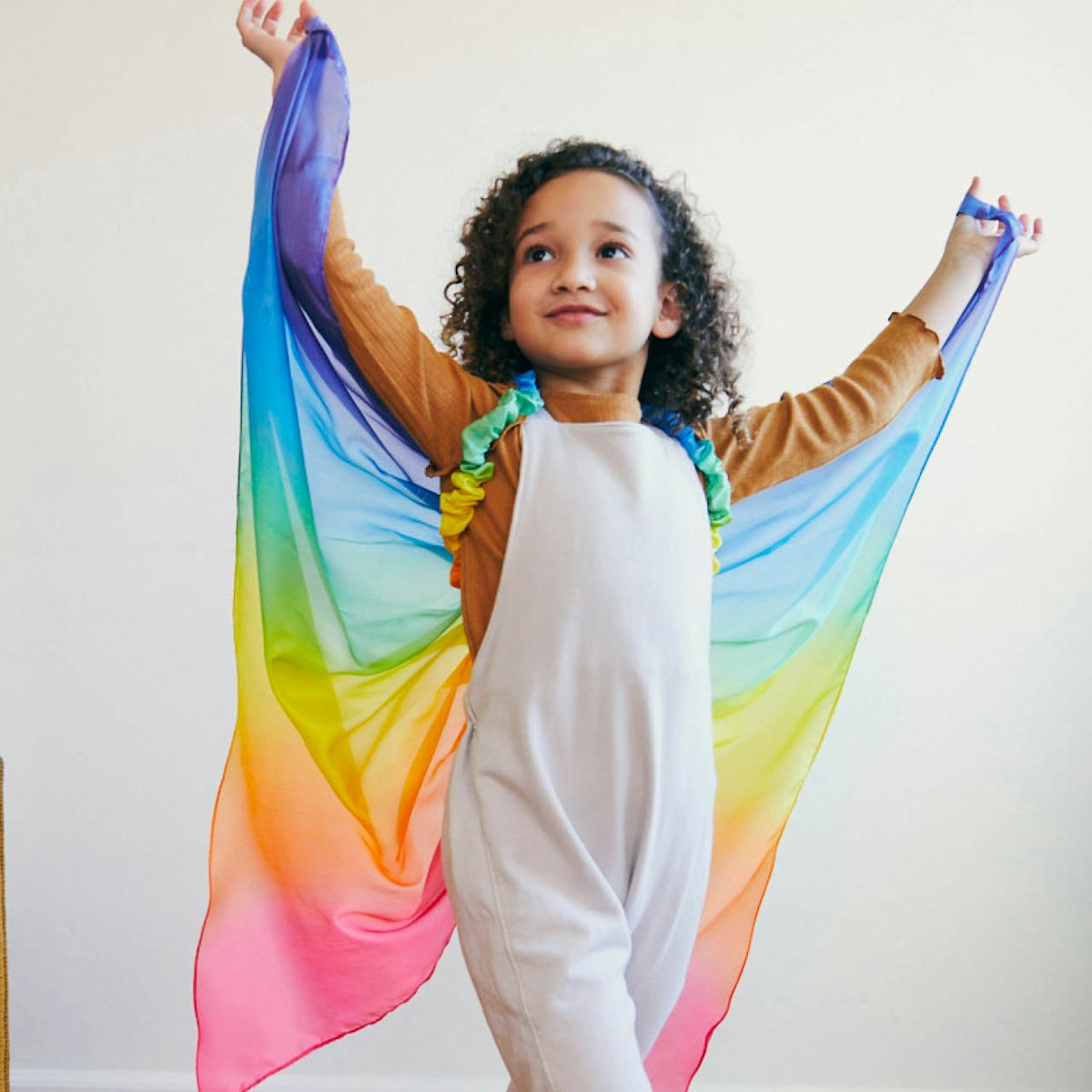 Regenbogen Feenflügel aus Seide