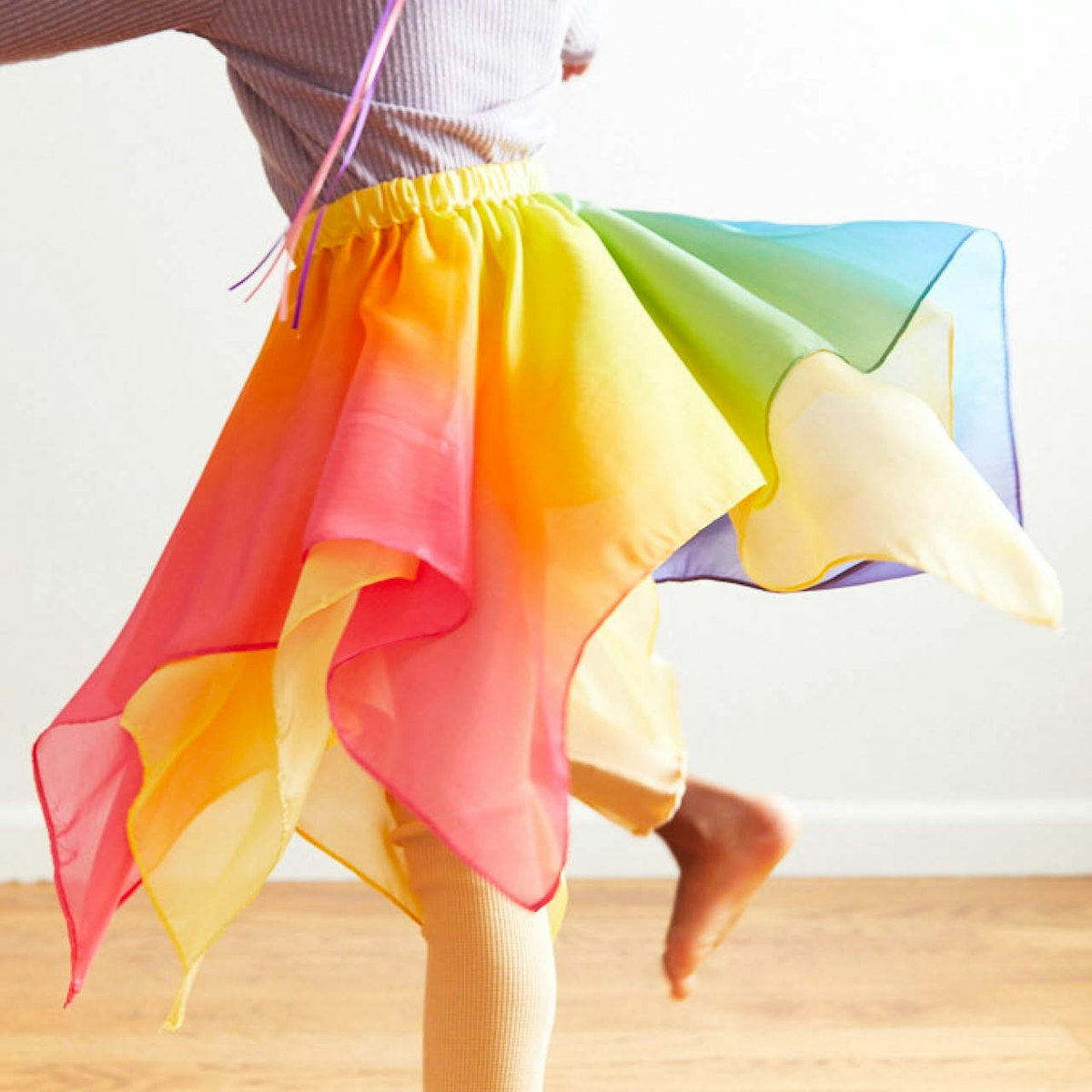 Regenbogen Feenrock aus Seide