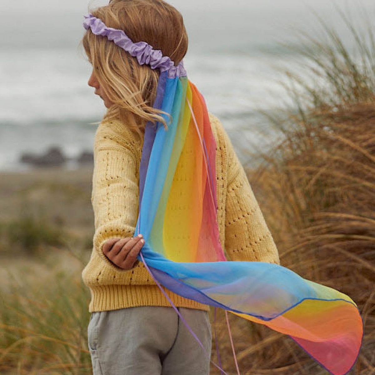 Regenbogen Schleier aus Seide
