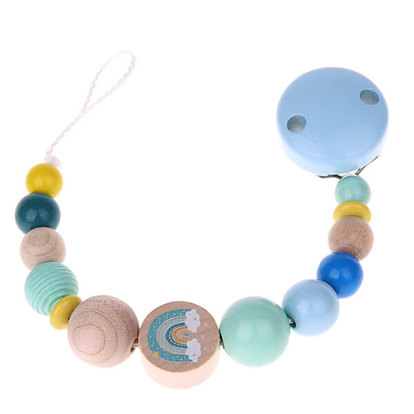 Regenbogen-Schnullerkette Bastelset blau