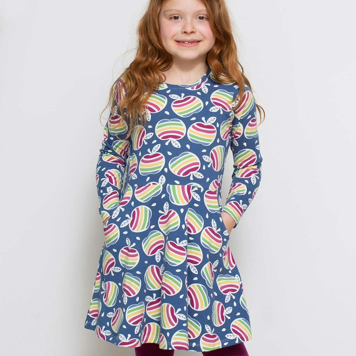 Regenbogen Skater Kleid langarm blau 98 Regenbogen Skater Kleid langarm blau 98