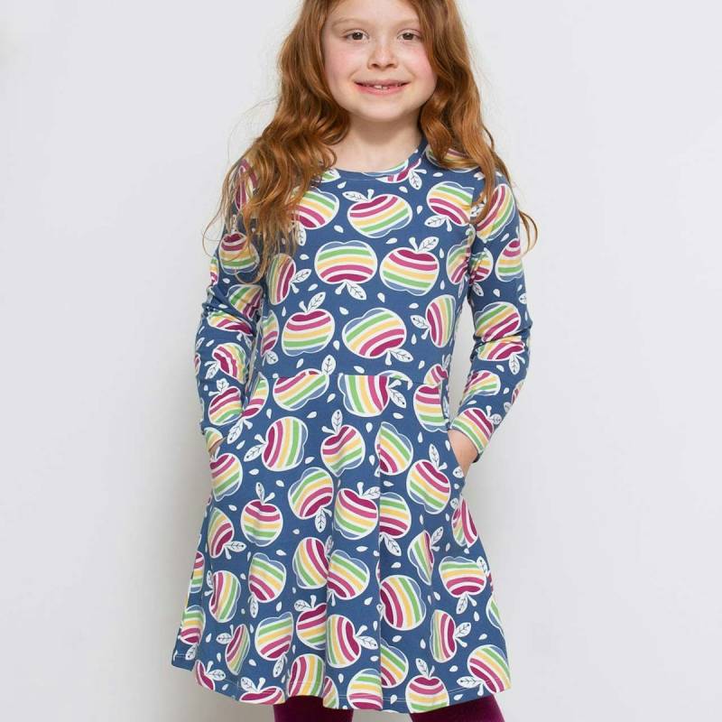 Regenbogen Skater Kleid langarm blau 98 Regenbogen Skater Kleid langarm blau 98