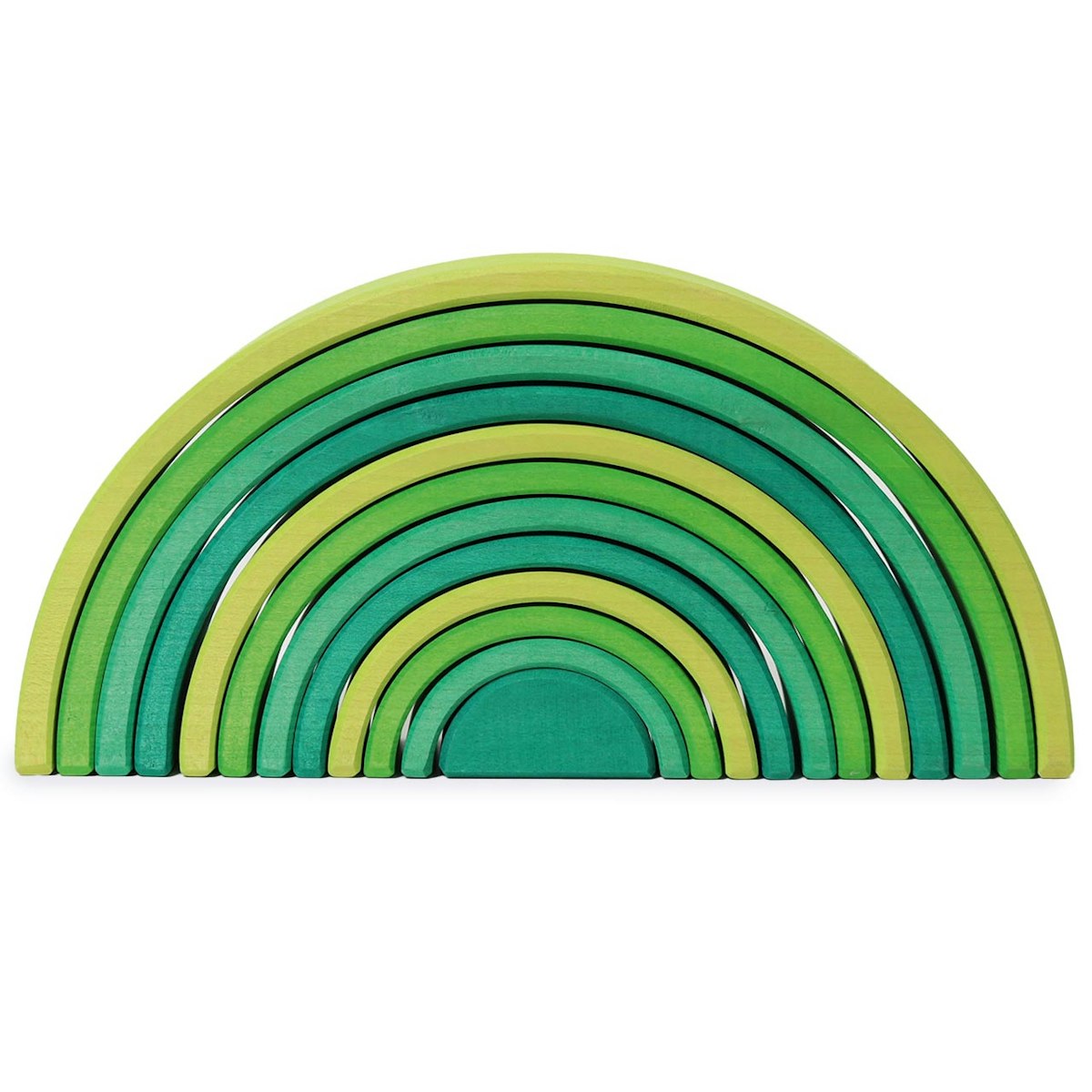 Regenbogen gross Grimms wiesengrün 12 teilig 35,5 cm