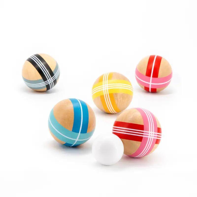 Remember - Boccia / farbig mit Holzkugeln