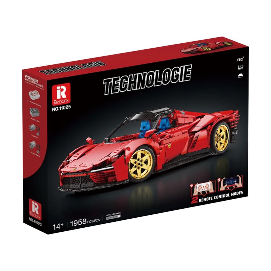 Reobrix 11025 - RC Technik Klemmbausteine SP3 Sportwagen mit 2,4 Ghz Power Funktions