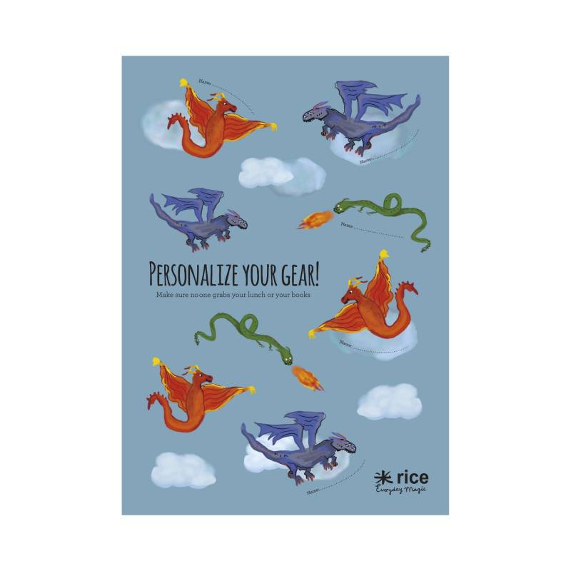 Rice - Sticker Brotdose / Drachen Rice - Sticker Brotdose / Drachen
