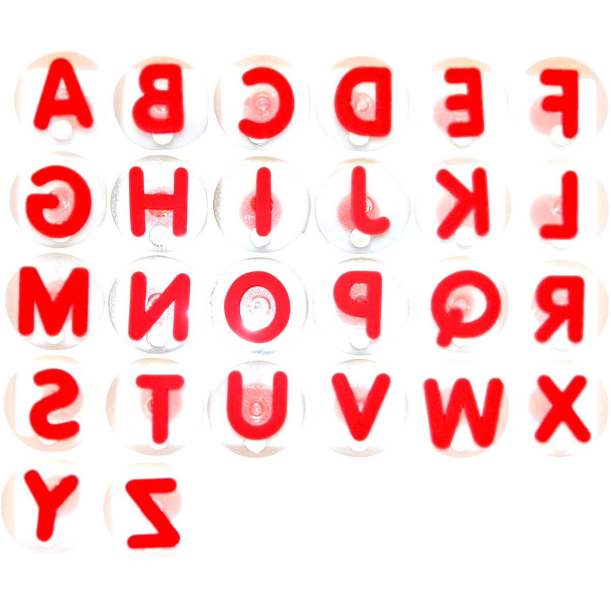 Riesenstempel Großbuchstaben 26er Set rot