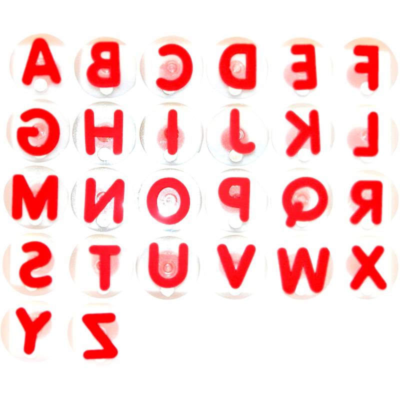 Riesenstempel Großbuchstaben 26er Set rot