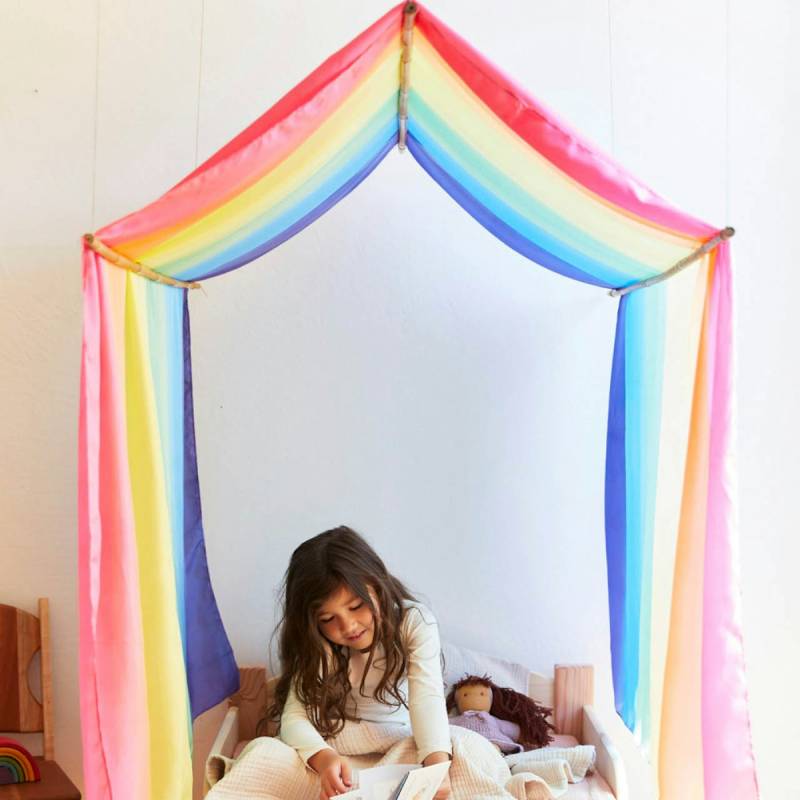 Riesiges Regenbogen Spieltuch Seide 137 x 274 Riesiges Regenbogen Spieltuch Seide 137 x 274