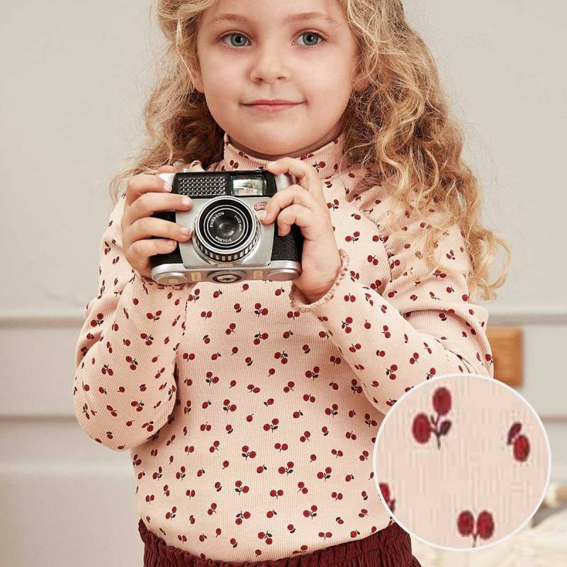 Rippe Langarmshirt Rüschenärmel Beeren rose 68 Rippe Langarmshirt Rüschenärmel Beeren rose 68