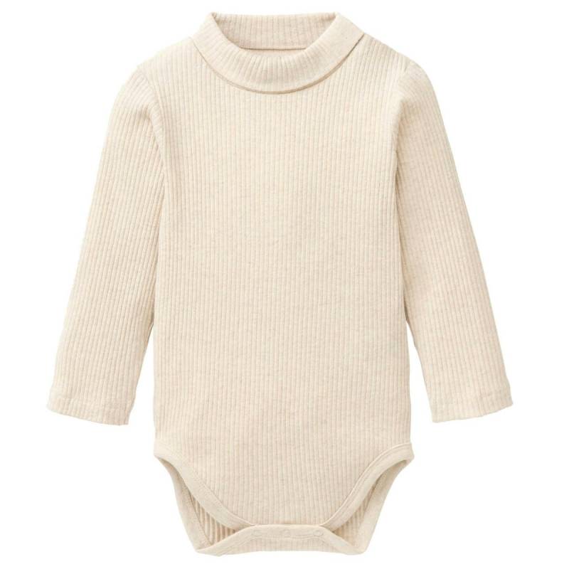 Rippe Stehkragen Langarmbody beige 62/68