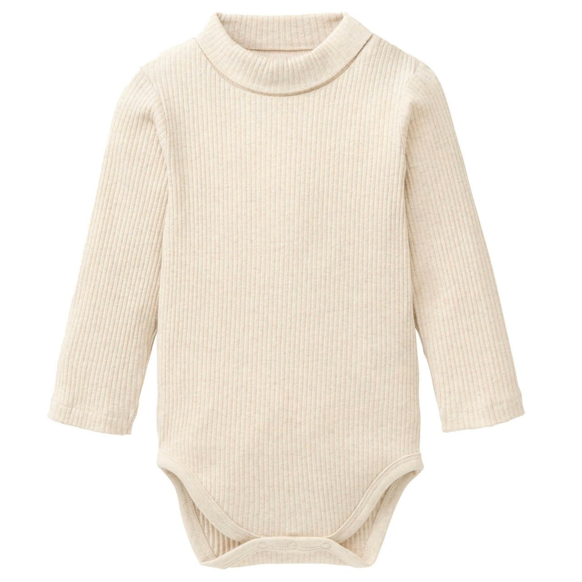 Rippe Stehkragen Langarmbody beige 86/92