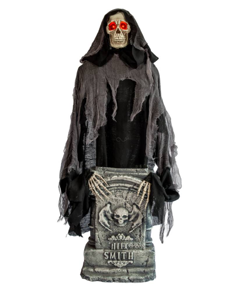 Rising Reaper auf Grabstein Halloween Animatronic 120cm Rising Reaper auf Grabstein Halloween Animatronic 120cm