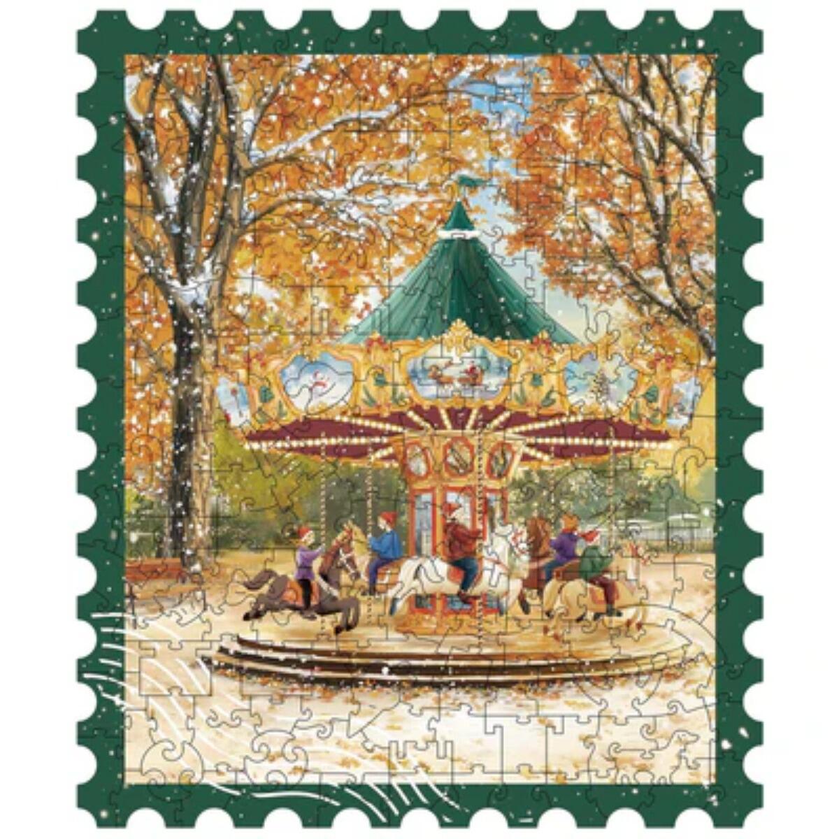 Robotime - Puzzle Golden Autumn Carousel, 200 Teile